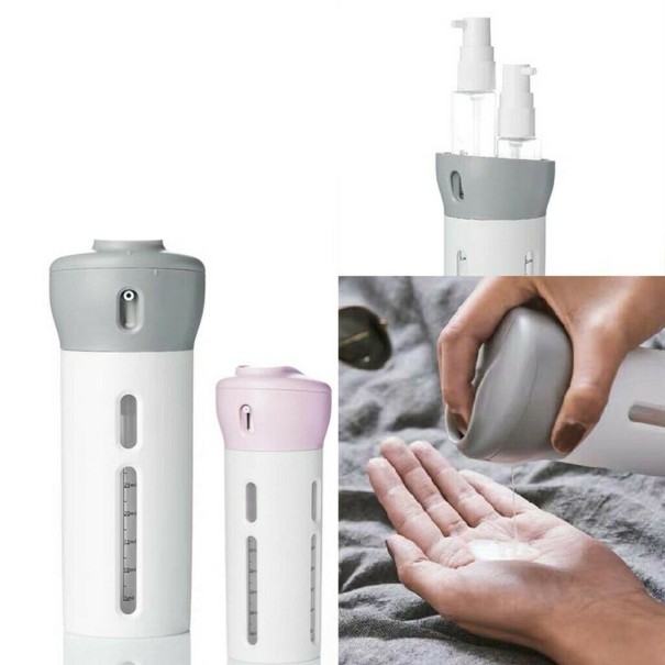 Reisset van flessen met dispenser