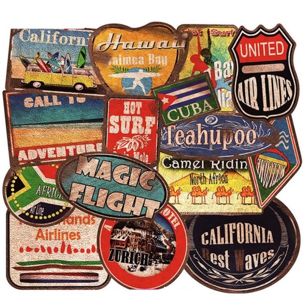 Reisstickers 10/36 stuks 1