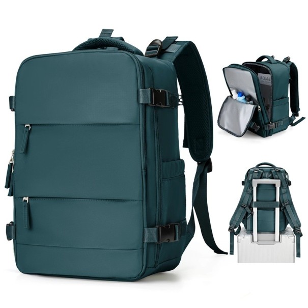 Reistas 40 x 20 x 25 cm Nylon Materiaal Waterdicht Binnenzak Zijvak voor flessen Handbagage Vliegtuig Weekendtrips groen
