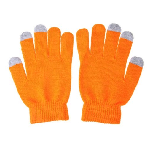Rękawice z ekranem dotykowym pomarańczowy