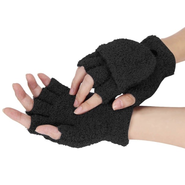 Rękawiczki damskie bez palców J2839 czarny