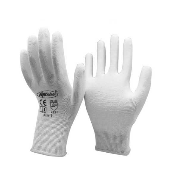Rękawiczki ogrodowe 12 par biały XL