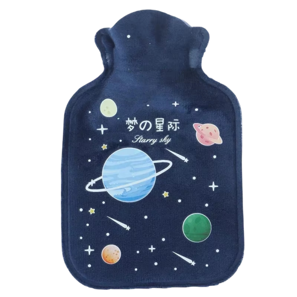 Relaxa bottle voor water 11 x 16 cm Pluche verwarmingskussen Rubberen thermoszak Veilige langdurige warmte Pijnverlichting 1