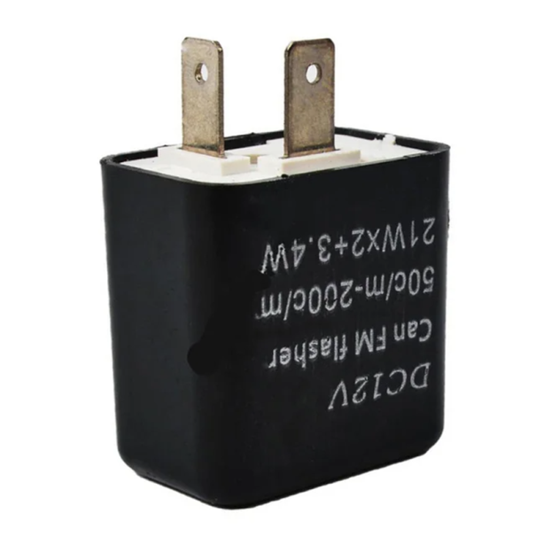 Relé resistor 12V para LED piscas 2pin 3,5x3,5x2,7 cm Regulador de velocidade de piscar 50–200 ciclos/min Contra piscar rápido de LED preto