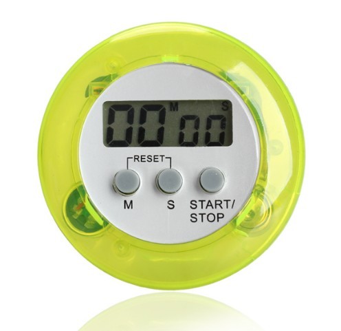 Relógio de cozinha digital LCD J913 amarelo