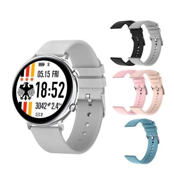 Relógio inteligente com 5 pulseiras de substituição A2866 cinzento