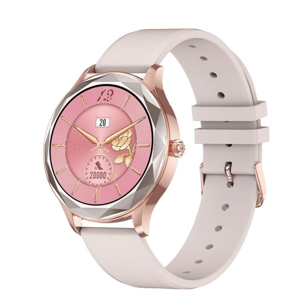 Relógios inteligentes femininos K1355 rosa claro