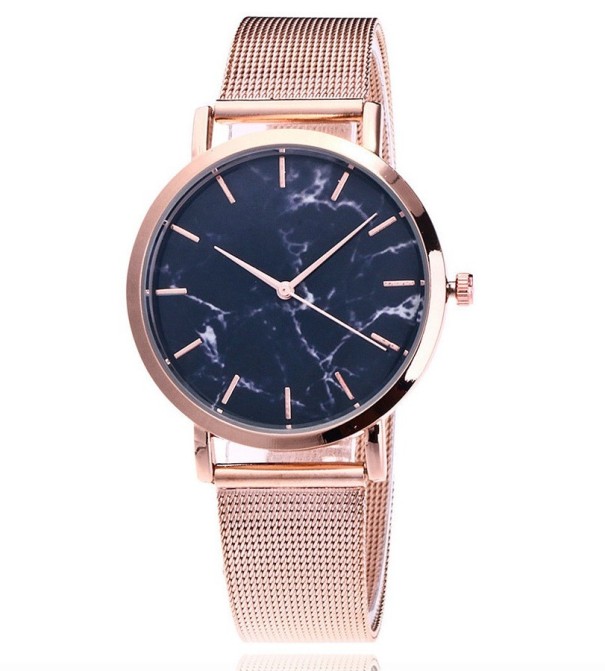 Reloj de lujo para mujer con esfera de mármol J2558 dorado y negro