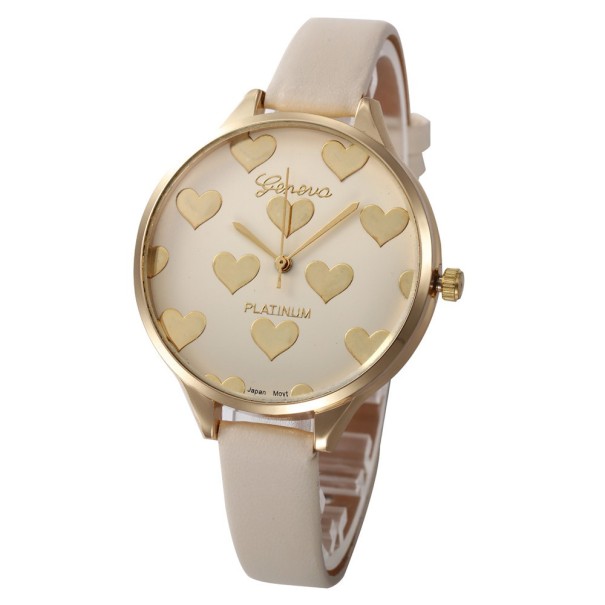 Reloj de mujer con corazones J3226 beige