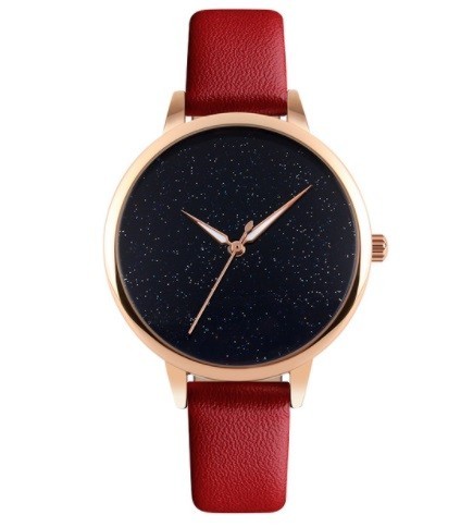 Reloj de mujer con estrellas J814 rojo