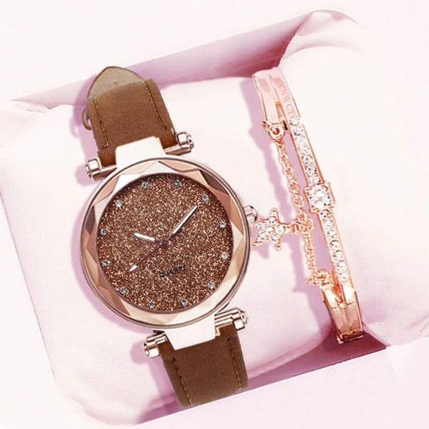 Reloj de mujer con pulsera R135 marrón