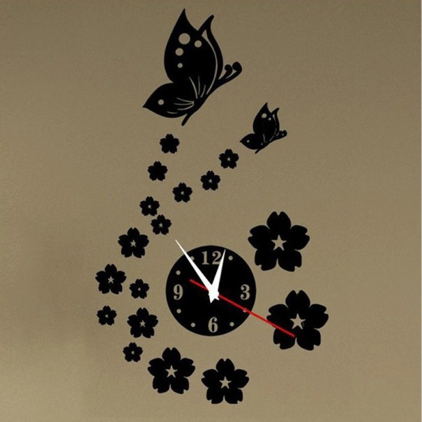 Reloj de pared autoadhesivo G1619 negro