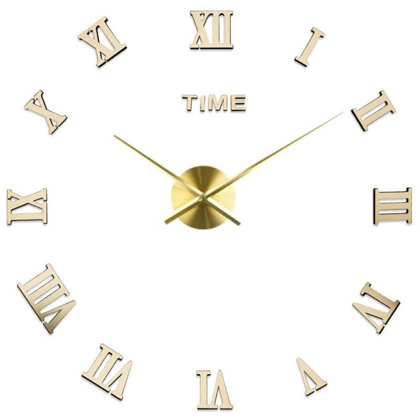 Reloj de pared autoadhesivo G1687 dorado 68,5 cm