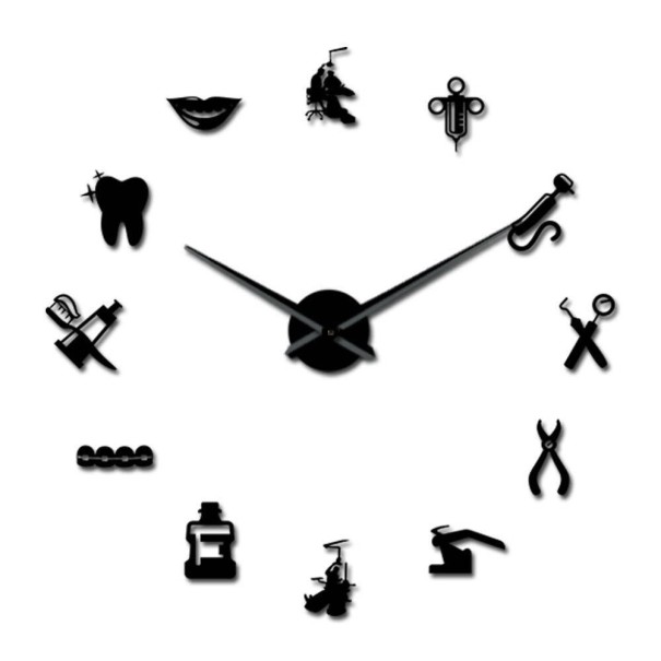 Reloj de pared autoadhesivo G1704 negro 68,5 cm
