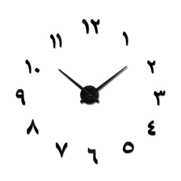 Reloj de pared autoadhesivo G1780 negro 94 cm