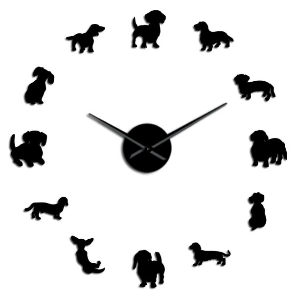 Reloj de pared autoadhesivo G2134 negro 94 cm