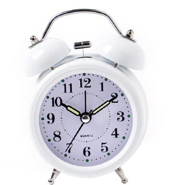 Reloj despertador analógico G1867 blanco