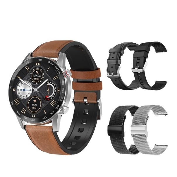 Reloj inteligente para hombre con 4 correas intercambiables marrón