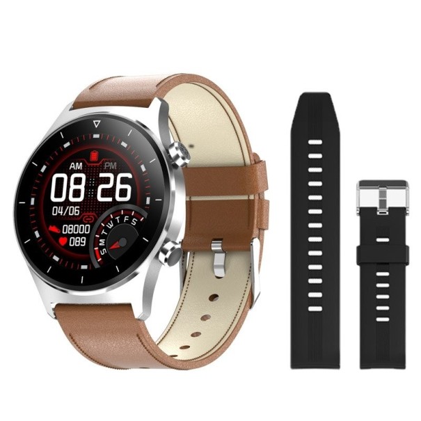 Reloj inteligente para hombre con correa de repuesto K1295 marrón
