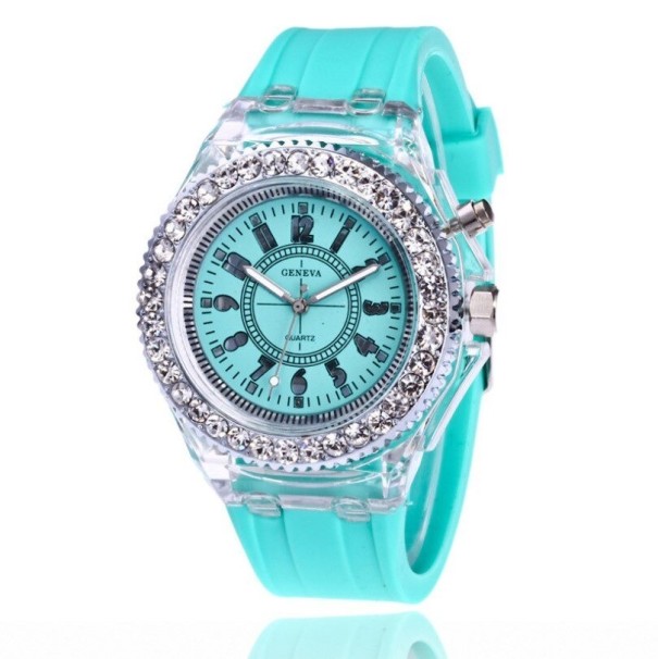 Reloj luminoso T1544 turquesa