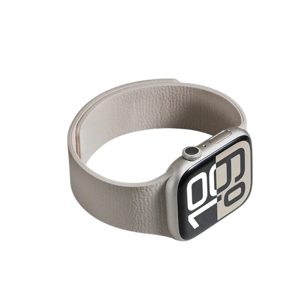 Rem til Apple Watch 38/40/41/42 mm til Series 1–11 SE 1 2 3 Silikone magnetisk bånd fleksibelt komfortabelt erstatningsarmbånd til smartwatches beige