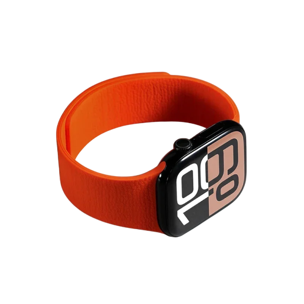 Rem til Apple Watch 42/44/45/46/49 mm til Series 1–11 SE 1 2 3 og Ultra 1 2 3 Silikone magnetisk rem komfortabel fleksibel erstatningsarmbånd orange
