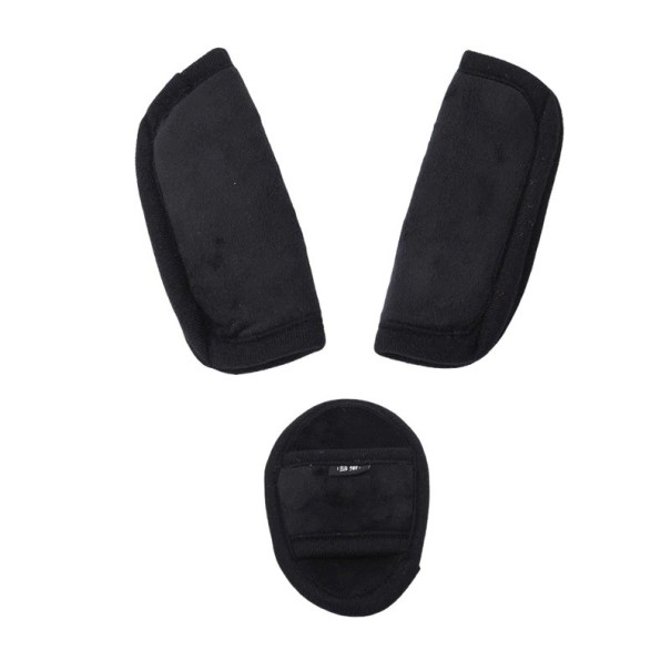 Rembourrage de ceinture de siège auto 3 pcs noir