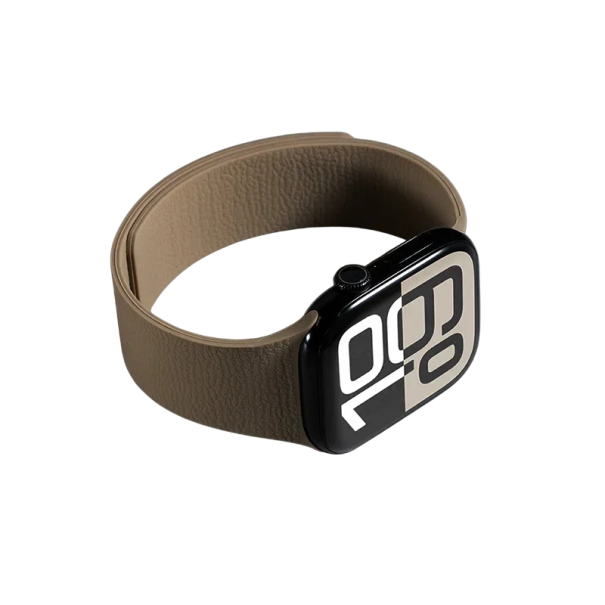 Řemínek na Apple Watch 42/44/45/46/49 mm pro Series 1–11 SE 1 2 3 a Ultra 1 2 3 Silikonový magnetický pásek pohodlný flexibilní náhradní náramek hnědá