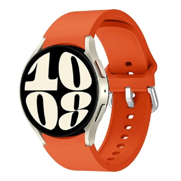 Řemínek na hodinky Samsung Galaxy Watch 4 40 mm 44 mm Gumový řemínek na hodinky oranžová