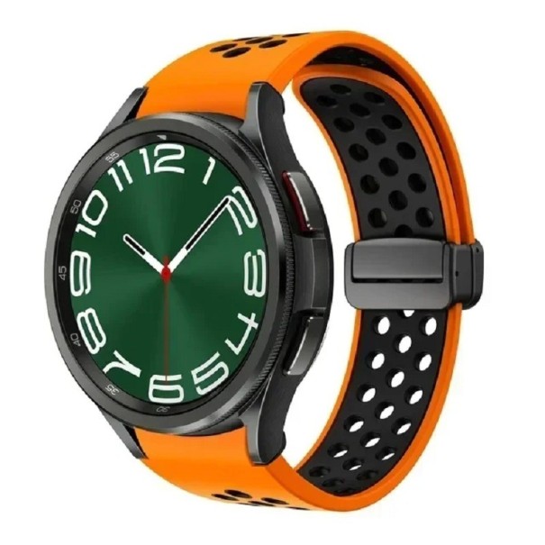 Řemínek na hodinky Samsung Galaxy Watch 4 44 mm Silikonový řemínek na hodinky oranžová