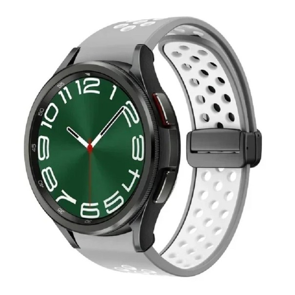 Řemínek na hodinky Samsung Galaxy Watch 6 Classic 43 mm Silikonový řemínek na hodinky světle šedá