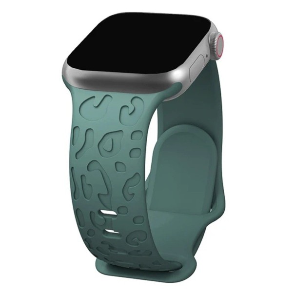 Řemínek pro Apple Watch S10 46 mm a Apple Watch 42 mm 44 mm 45 mm 49 mm Silikonový pohodlný pásek Flexibilní odolný řemínek na chytré hodinky zelená