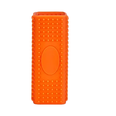 Removedor de pelos de silicone Escova de massagem para escovar o pelo Escova de silicone para cães e gatos laranja
