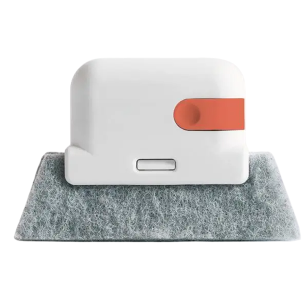 Rengöringsborste för fönsterrännor 13,5 x 8,8 cm PP-plast och stålull Avlägsnar damm och smuts Rengöring av karmar Skjutfönster Dörrar röd