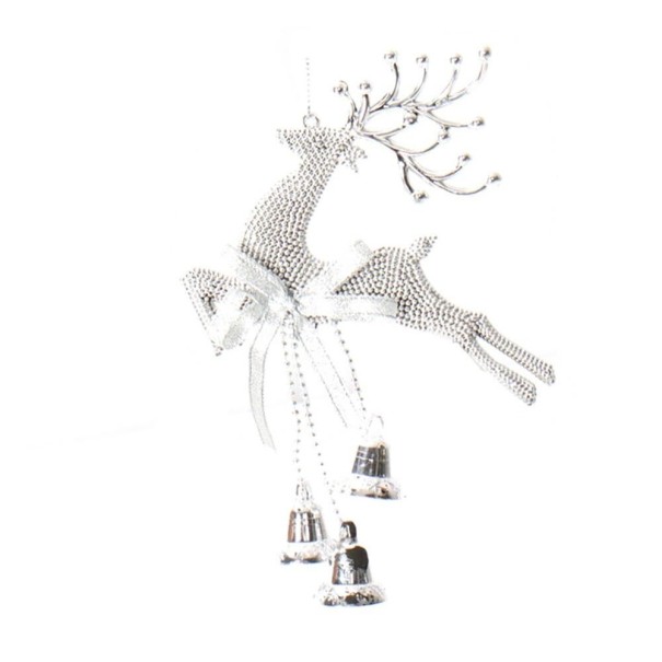 Renna decorativa argento