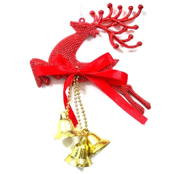 Renne décoratif rouge