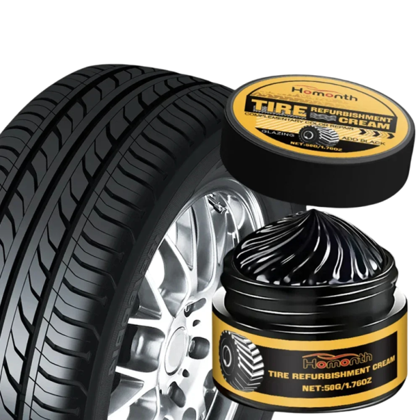 Renovações de brilho para pneus 50 g Revitalizador de cor e brilho das rodas Hidrata, protege e restaura borracha Cosmética automóvel para manutenção 1