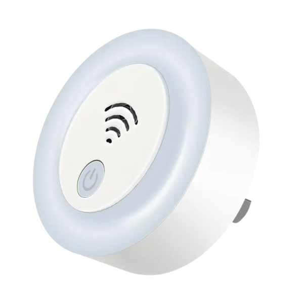 Repelent cu ultrasunete împotriva țânțarilor cu lumină de noapte 5 × 5 × 4,3 cm, dispozitiv inteligent de frecvență, priză UE, repelent 1