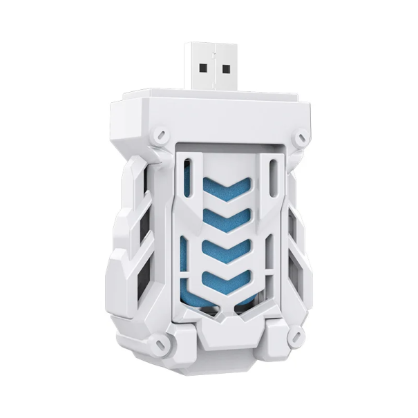 Repelent de țânțari electric portabil USB reîncărcabil, mini capcană de insecte wireless, repelent de țânțari în aer liber, camping, drumeții, grădină alb