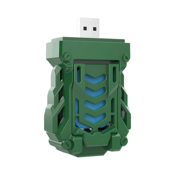 Repelente de mosquitos eléctrico portátil, recargable por USB, mini trampa para insectos, inalámbrico, para exteriores, camping, senderismo verde