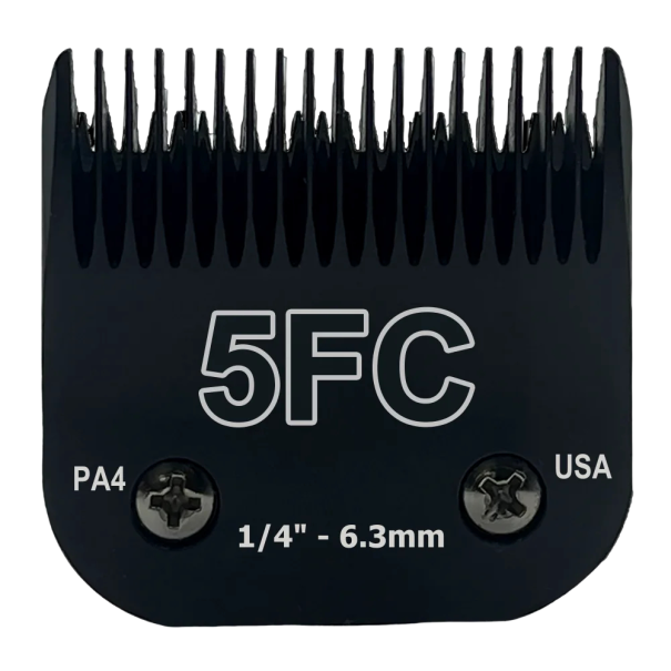 Replacement Clipper Blade for Andis, Wahl, Oster, Furzone, Laube, Heiniger and Conair Professional Steel Blade for Animal Grooming 6.3 mm Model 5FC 1