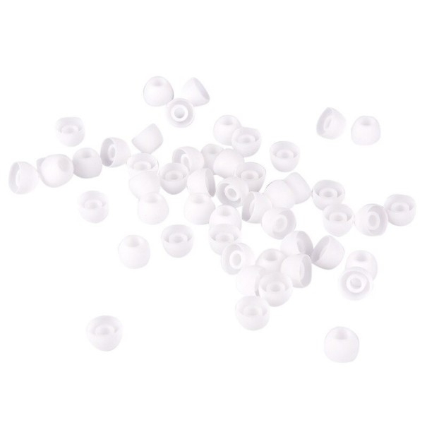 Replacement Ear Tips for Headphones 50 pcs white