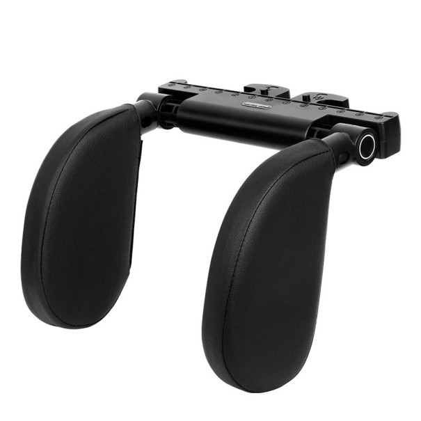 Reposacabezas para coche 26 x 8,5 cm y 22 x 22 cm Almohada cervical y soporte lateral para asientos traseros Cómodo soporte para la cabeza para viajes largos negro