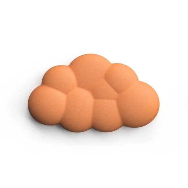 Reposamuñecas ergonómico delante del ratón 15 x 9 cm Forma de nube Espuma viscoelástica Apoyo para la mano al trabajar con un ratón de ordenador naranja