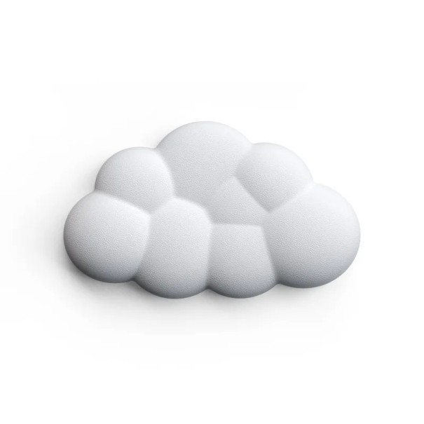 Repose-poignet ergonomique devant la souris 15 x 9 cm Forme de nuage Mousse à mémoire de forme Support de main lorsque vous travaillez avec une souris d&#39;ordinateur blanc