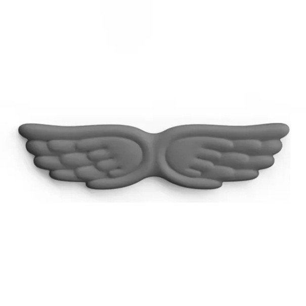 Repose-poignet ergonomique devant le clavier Forme d’aile d&#39;ange Mousse à mémoire de forme 43 x 10,5 cm Pour une frappe confortable gris