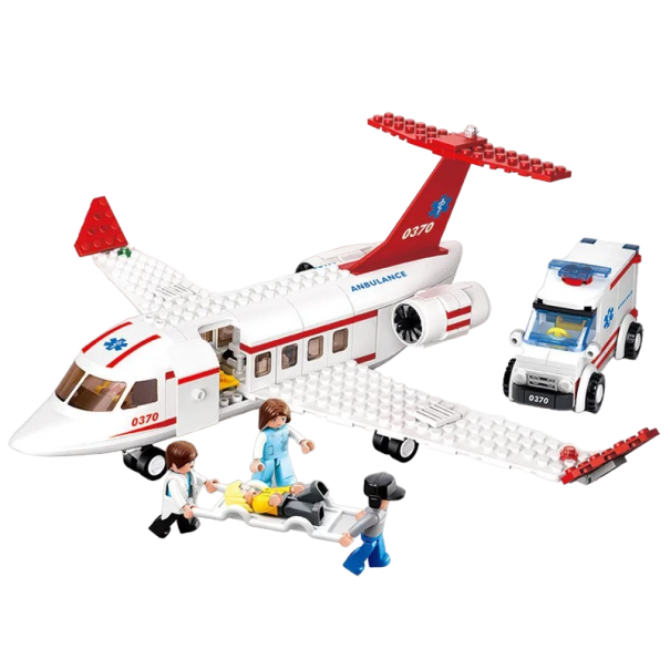 Rescue Plane and Ambulance Construction Set 335 Pieces Construction Plane 28.5 cm 1