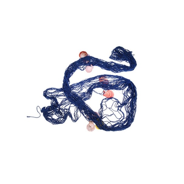 Réseau de pêche décoratif bleu foncé