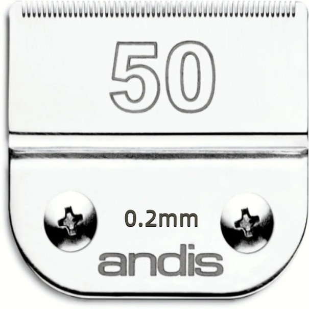 Reserveklippehoveder til Andis, Oster, Wahl, Heiniger og Conair klippemaskiner. Professionelt klippehoved i stål til dyreklipning. 0,2 mm. Model 50. 1