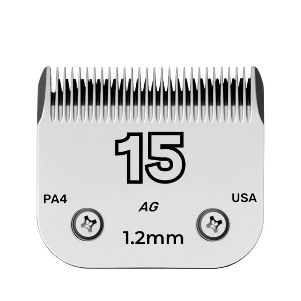 Reserveklipperhoveder til Andis, Oster, Wahl, Heiniger og Conair klippere. Professionelt klipperhoved i stål til dyreklipning. 1,2 mm. Model 15. 1